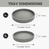 Buecasa 2pcs Set 12"/10" Modern Table Round Decorative Trays Home Decor - Circle Coffee Table Centerpiece - Wooden Cool