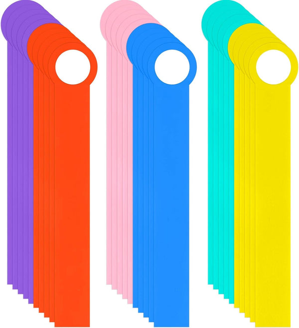 Geyee Library Book Dividers, 30 Pcs Shelf Markers with 60 Assorted Colored Stickers for Classroom Supplies