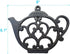 Teapot Cast Iron Trivet for Hot Pots, Kitchen & Dining Table, Black, 8 by 6.1 Inches, Gift for Home Decor