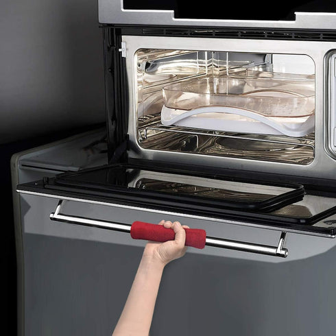 OUGAR8 Microwave Door Handle Covers, Keep Kitchen Appliance Clean from Smudges, Perfect for Oven (6" L3.5 W, Red)
