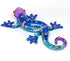 ZOOCRAFT Glass Gecko Figurine, Blue Miniature Hand Blown Lampwork Animal Statue Decor