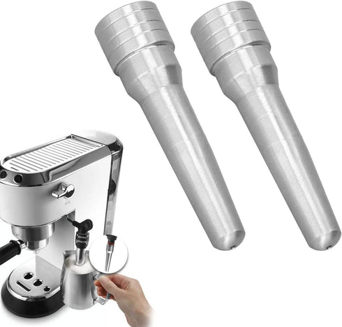 2Pcs Stainless Steel Coffee Machine Steam Nozzle, Suitable for Home Kitchen Cafe Milk Foam