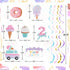 Pastel Ice Cream Two Sweet 2nd Birthday Party Supplies, Ice Cream Donut Hanging Streamers for Summer Party