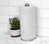 FitWell Paper Towel Holder for Kitchen Countertops, Steel Stand for Standard & Jumbo Rolls, Satin Nickel