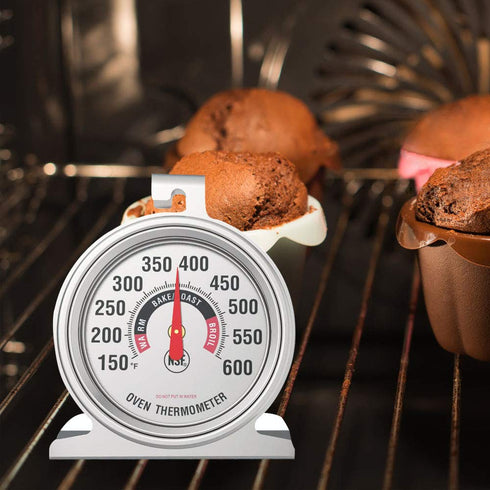 Efeng Large Dial Oven Thermometer, for Gas & Electric Oven, Grill Cooking Safety Leave-in, Easy-to-Read
