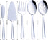 GoGeiLi 5-Piece Hostess Serving Utensil Set, Stainless Steel Flatware Includes Pie Server, Serving Spoon, Slotted