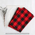B-COOL Buffalo Plaid Table Runner, Black Red Checked Table Runner 2 Packs (13x108 Inch) for Christmas Holiday