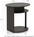 Walnut Oval End Table - Modern Three-Tier Design for Any Space