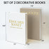 Braveriky Set 2 Aesthetic Decorative Books - Fake Books Storage Box for Decoration - of Linen Coffee Table Decor