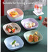 NA 6 PCS 5.7inch Square Lightweight Wheat Straw Plates, Deep Dinner Dishes for Serving Pasta & Fruit (Purple)