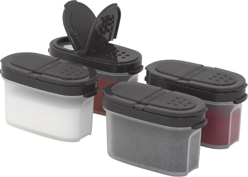 SIGNORA WARE Spice Jars with Lids - 4 oz Refillable Empty Airtight Spice/Seasoning Containers