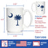 South Carolina Flag Coffee Mug - Large 15oz White Ceramic Mug - State Themed Drinking Decor and Gifts