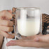 Glass Coffee Mug, 8.5 oz Double Walled Insulated Cup for Tea Coffee Latte Cappuccino Espresso - Set of 1 (Round)