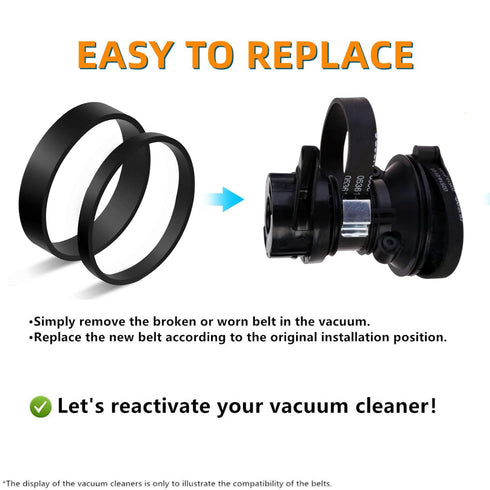 Replacement Belts for Dyson DC07 DC04 DC14 DC33 Vacuum, Clutch Belt Set (2-Set)