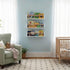 16 Inch Set 3, AZSKY Nursery Floating Shelves of White Wood Kids Wall Bookshelves & Book Organizer Ledge for Baby Room