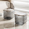 Tomonobu Mini Trash Can with Lid, Transparent Small Garbage Can, Removable Tiny Wastebasket for Countertop, Bathroom,