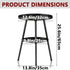 LMGVRZK 2-Tier Side Table Small Round End Table Metal Black Accent Table for Small Spaces Indoor Outdoor Living Room