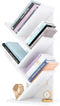 YMYNY 4 Tier Tree Bookshelf, Small Bookcase, Modern Wood Book Storage Rack,