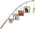 Young's Inc Wood Fishing Pole Triple Photo Frame Rustic Lake House Wall