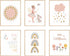FSZSEES Girls Room Wall Art Prints Set of 6 Nursery Wall Decor