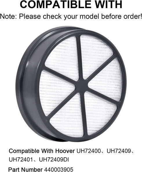 4Pcs HEPA Filter Replacement for Hoover Vacuum Cleaner Models UH72400, UH72401, UH72402, and more