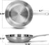 KOCH SYSTEME CS 8 Inch Stainless Steel Frying Pan, PFAS-Free Cooking Pan with Stay-Cool Handle