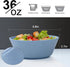 Homienly Alternatives Plastic Bowls - Cereal Bowls 36oz, Wheat Starw Bowls Set of 6, Microwave and Dishwasher Safe Bowls,Soup Bowl Sets, Bowls for Kitchen,Serving Soup,Salad (Sky Blue) by Homienly