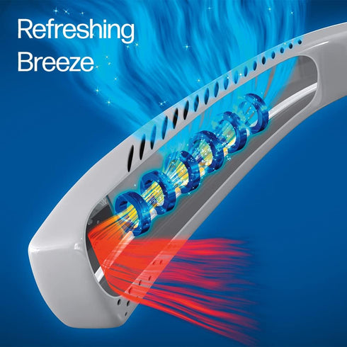 Arctic Air Freedom Ultra Neck Fan, Wearable 3-Speed Cooler, USB-Rechargeable, Lightweight & Compact
