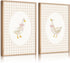 Olctedo Nursery Goose Wall Art Girl Coquette Canvas Wall Decor Baby Room Wall