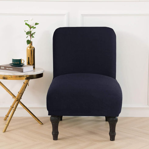 Armless Armless Accent Chair Cover, Large Size Slipper Chair Slipcover, Stretch Universal Thin Fabric Living Room Chair