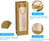 uxcell Wine Bags - 20pcs 4.92"x3.35"x14.2" Paper Tote Bags with Rope Handles, Clear Window for Party Supplies, Gold