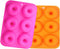 6-Cavity Silicone Cookie Molds Set of 2, Non-Stick Donut Mold Baking Tray for Cake Biscuit Bagels Muffins