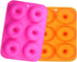 6-Cavity Silicone Cookie Molds Set of 2, Non-Stick Donut Mold Baking Tray for Cake Biscuit Bagels Muffins