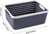 Plastic Storage Bin Baskets, Small Grey Toilet Paper Basket for Bathroom, Organizer Shower Caddy with Handles (2 Pack)