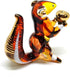Handmade Mini 2" Cute Squirrel with Walnut Figures, Blown Glass Art Collectible Figurine Gift