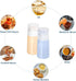 4Pcs 2 Oz Condiment Squeeze Bottles for Sauces, Leakproof Salad Dressing Container to Go, Small Silicone Squeeze