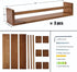 24 Inch Set 3 AZSKY Nursery Shelves Light Walnut Floating Book Shelf Organizer for Baby Nursery Dcor Wall Book Shelves