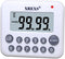 XREXS Digital Kitchen Timer with Magnet Back and Clip, Loud Alarm, Large Display, White (2 Batteries Included)