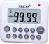 XREXS Digital Kitchen Timer with Magnet Back and Clip, Loud Alarm, Large Display, White (2 Batteries Included)