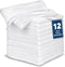 TEAWOO Coral Velvet White Washcloths 12 Pack, Highly Absorbent and Soft White Face