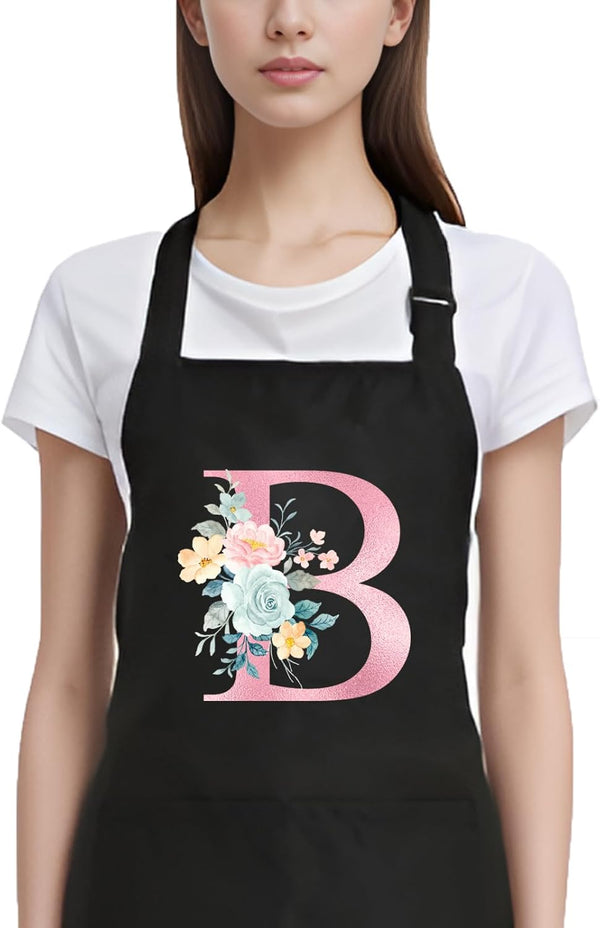 Personalized Aprons for Women with Pockets, Cute Gifts for Cooking, Kitchen, Baking