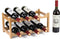 Wine Rack, 8 Bottle 2-Tier Eco-Friendly Bamboo Storage, Easy-Assembly Kitchen Organizer for Countertop, Bar