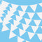 40Ft White Pennant Flags Banner, Soft Fabric Bunting Banner, 42pcs Large Pennant Flags for Party Decorations