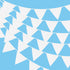 40Ft White Pennant Flags Banner, Soft Fabric Bunting Banner, 42pcs Large Pennant Flags for Party Decorations