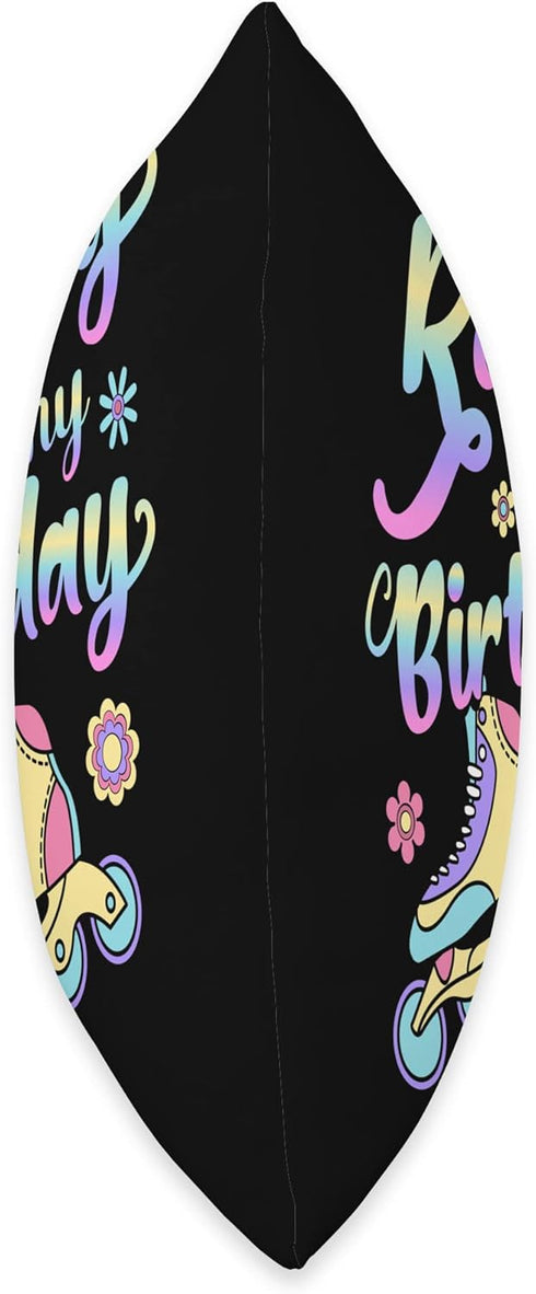 Inline Skater Party Accessories: Rolling Into My Birthday Throw Pillow, 18x18, Multicolor