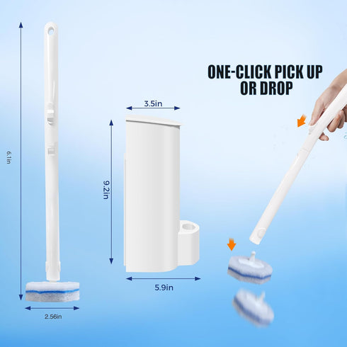 70 1 Pack. Disposable Toilet Brush with Toliet Wand Refills, Toilet Brush and Holder, Wall-Mounted Toilet Bowl Wand