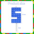 5 Number Building Block Birthday Candle Blue Numeral Cake Topper Candle for Boys, Novelty Candle for Building Block