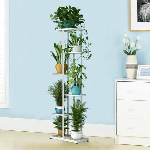 6 7 (6 7 LINZINAR Plant Stand Metal Tier Potted Multiple Flower Pot Holder Shelf Indoor Outdoor Planter Display