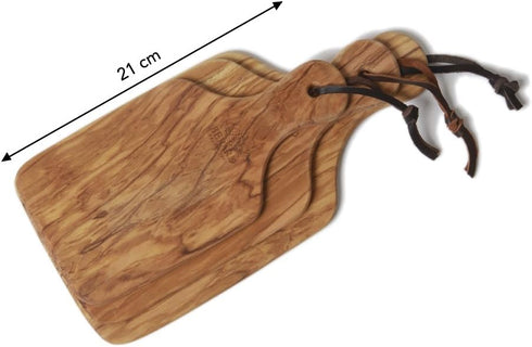 Berard 54070 French Olive-Wood 8-Inch Handcrafted Cutting Board with Handle.