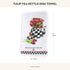 MACKENZIE-CHILDS Cotton Dish Towel, Cute Decorative Kitchen Dish Towel, Set of 1, Tulip Tea Kettle